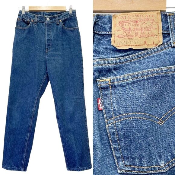 Levi’s 501 Women's Jeans Size 27 | 4 Vintage 80s 26501 Medium Wash Straight Leg - Picture 1 of 11
